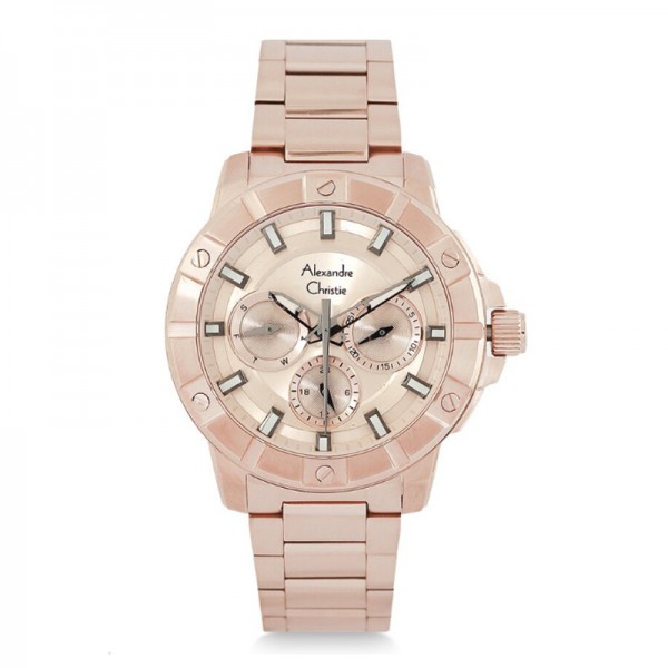 Alexandre Christie AC 6609 Full Rosegold Steel BFBRGLN